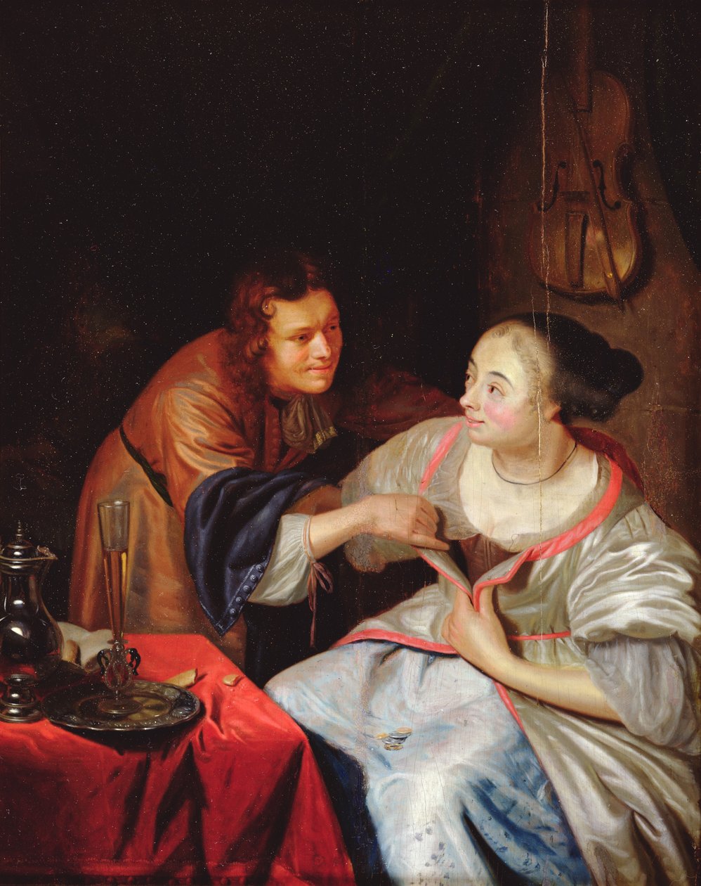 Galante scène door Jan van Mieris