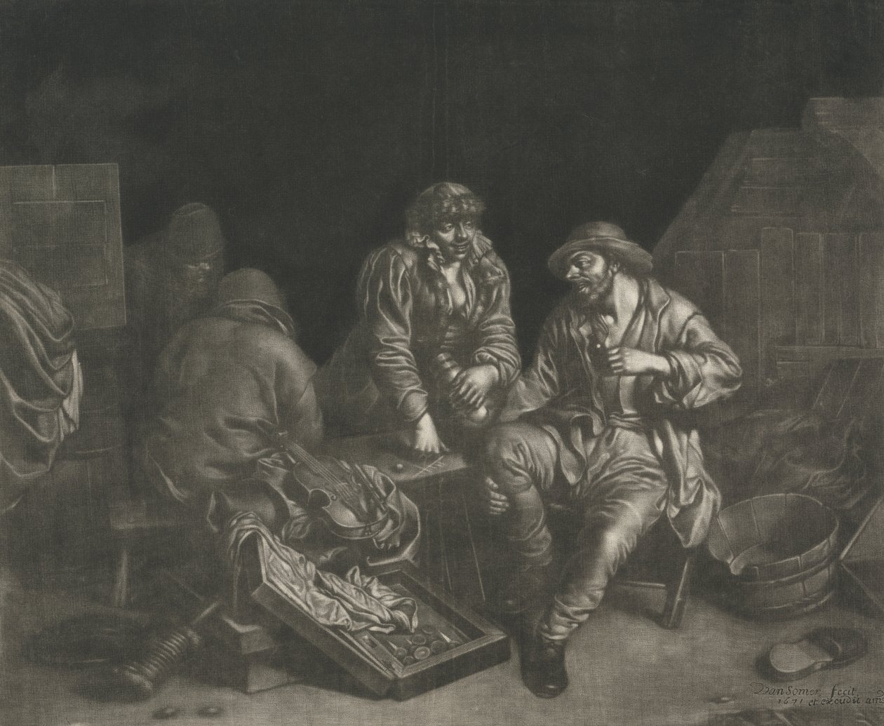 Tric-trac Spelers door Jan van Somer
