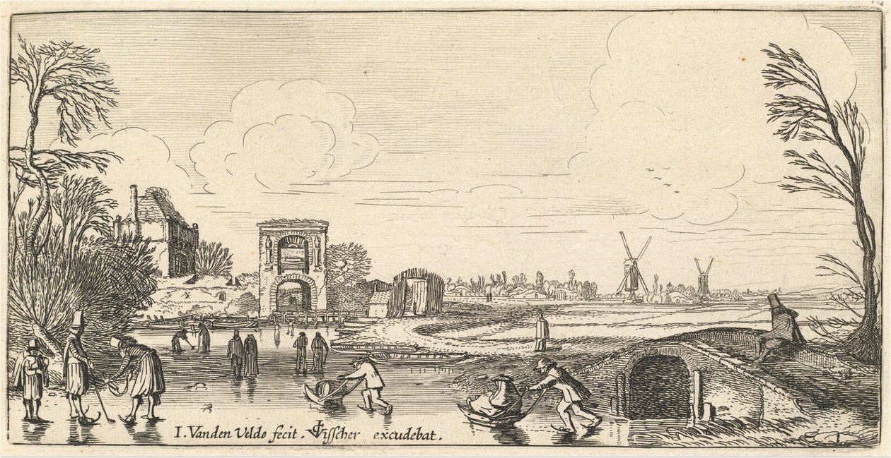 Winterlandschap door Jan van de Velde II