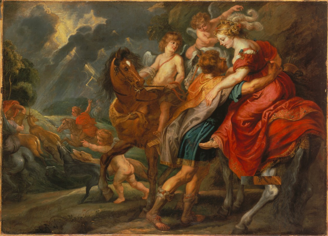 Dido en Aeneas door Jan van den Hoecke