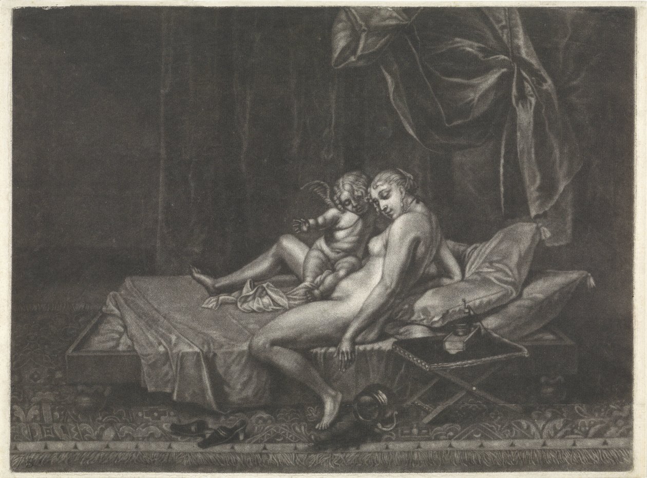 Venus en Amor door Jan van der Bruggen