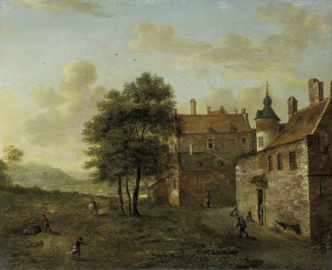Een landhuis door Jan van der Heyden