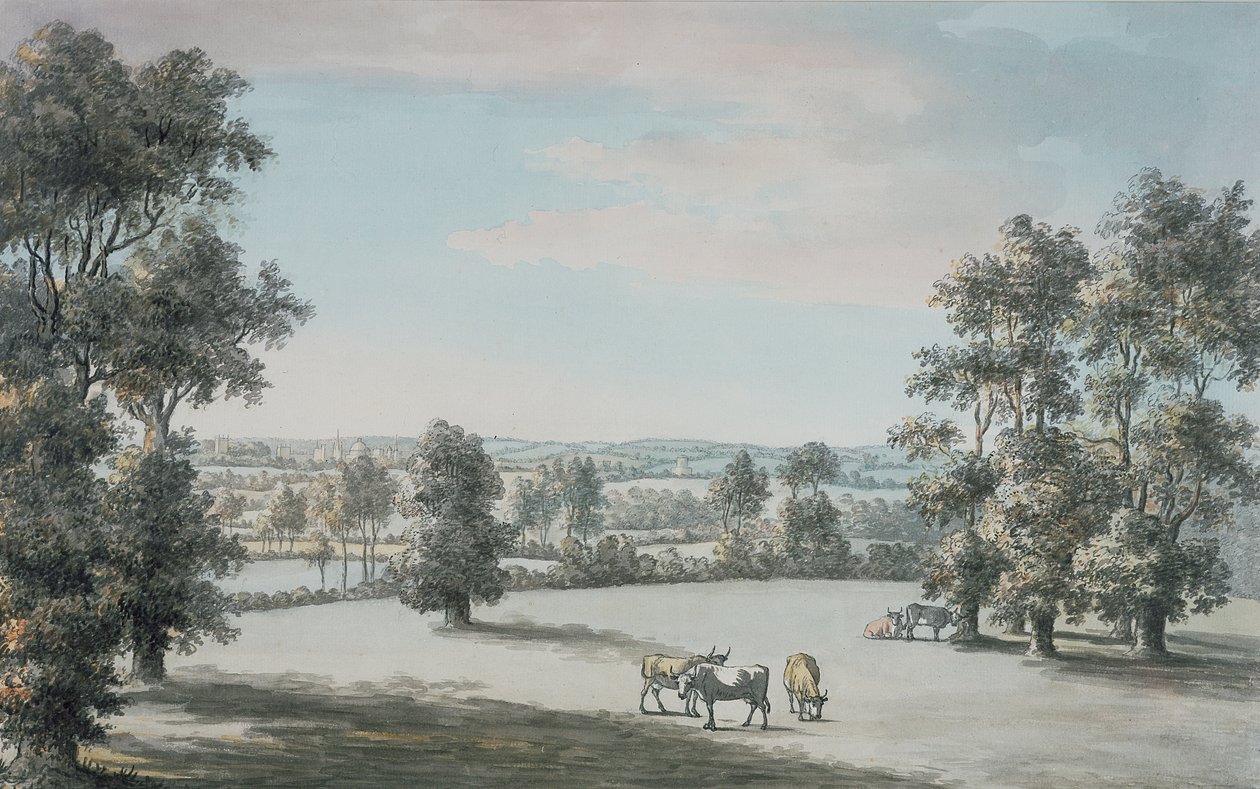 Oxford vanuit het zuiden, 1786 door Jane Mary Oglander