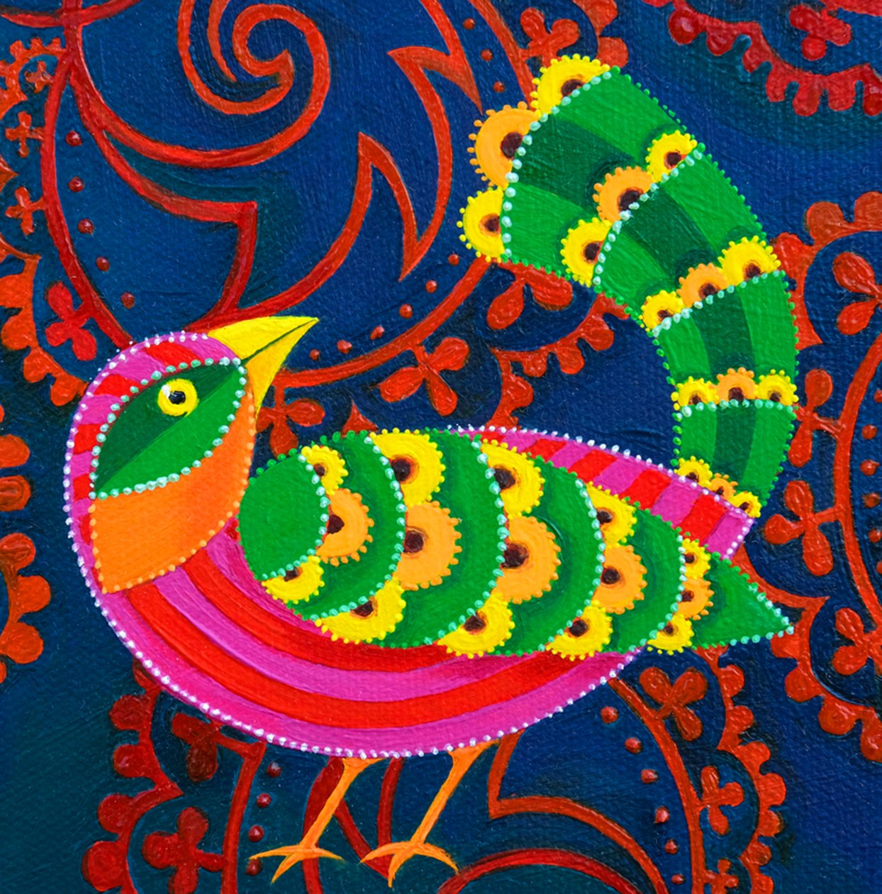 Groenstaart Vogel door Jane Tattersfield
