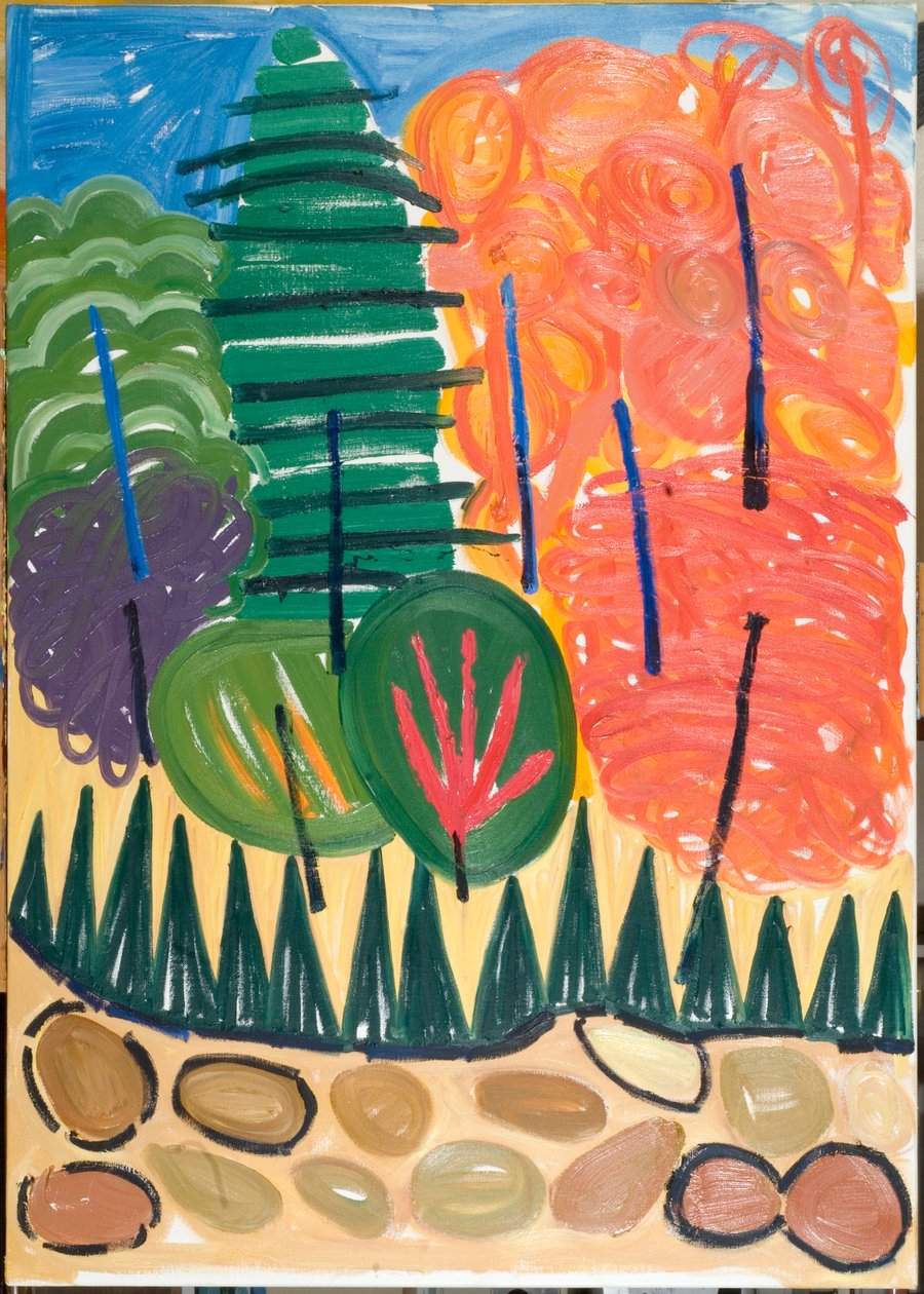 Blauwe Palen, 2007 door Janet McKenzie