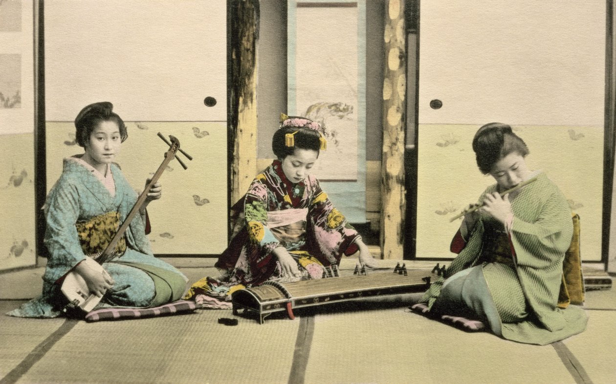 Japanse meisjes spelen de fluit, 
