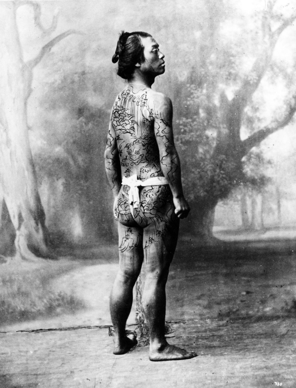 Getatoeëerde Betto, ca. 1860-80 door Japanese Photographer