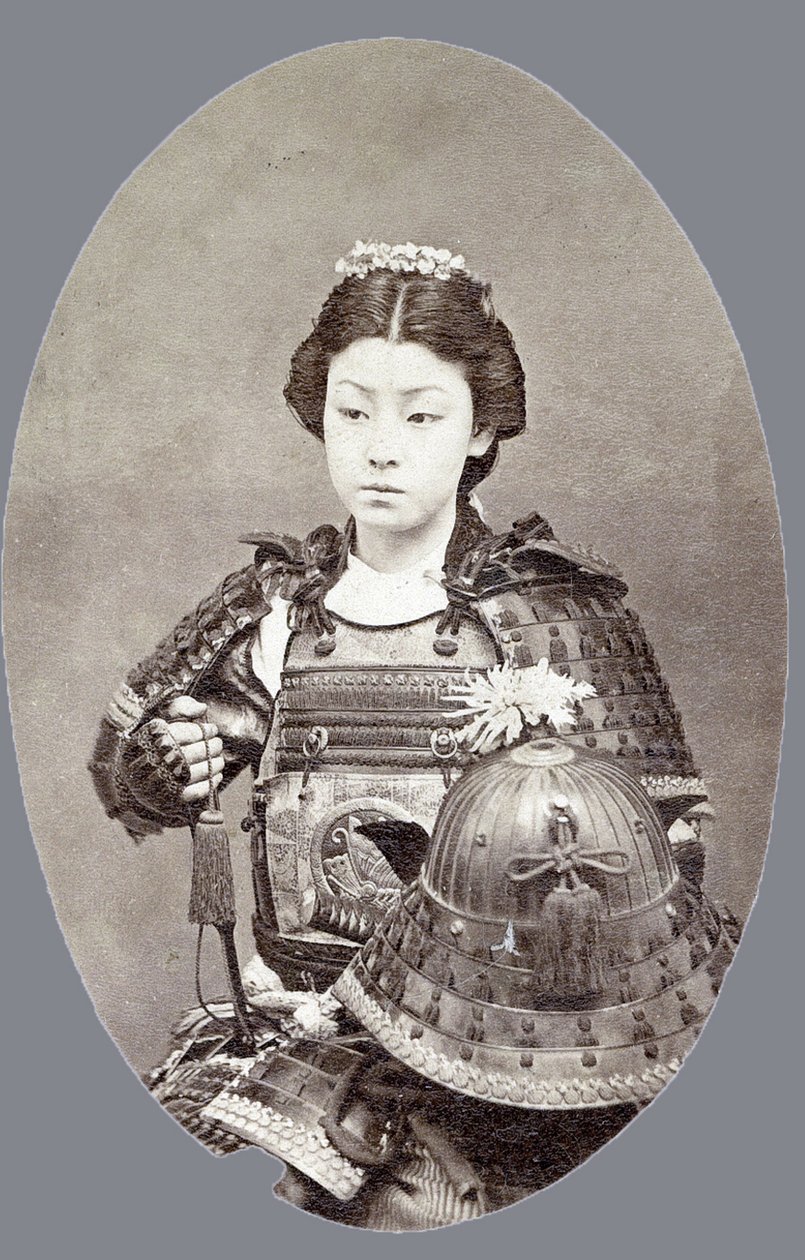 Een vrouwelijke Samurai door Japanese Photographer