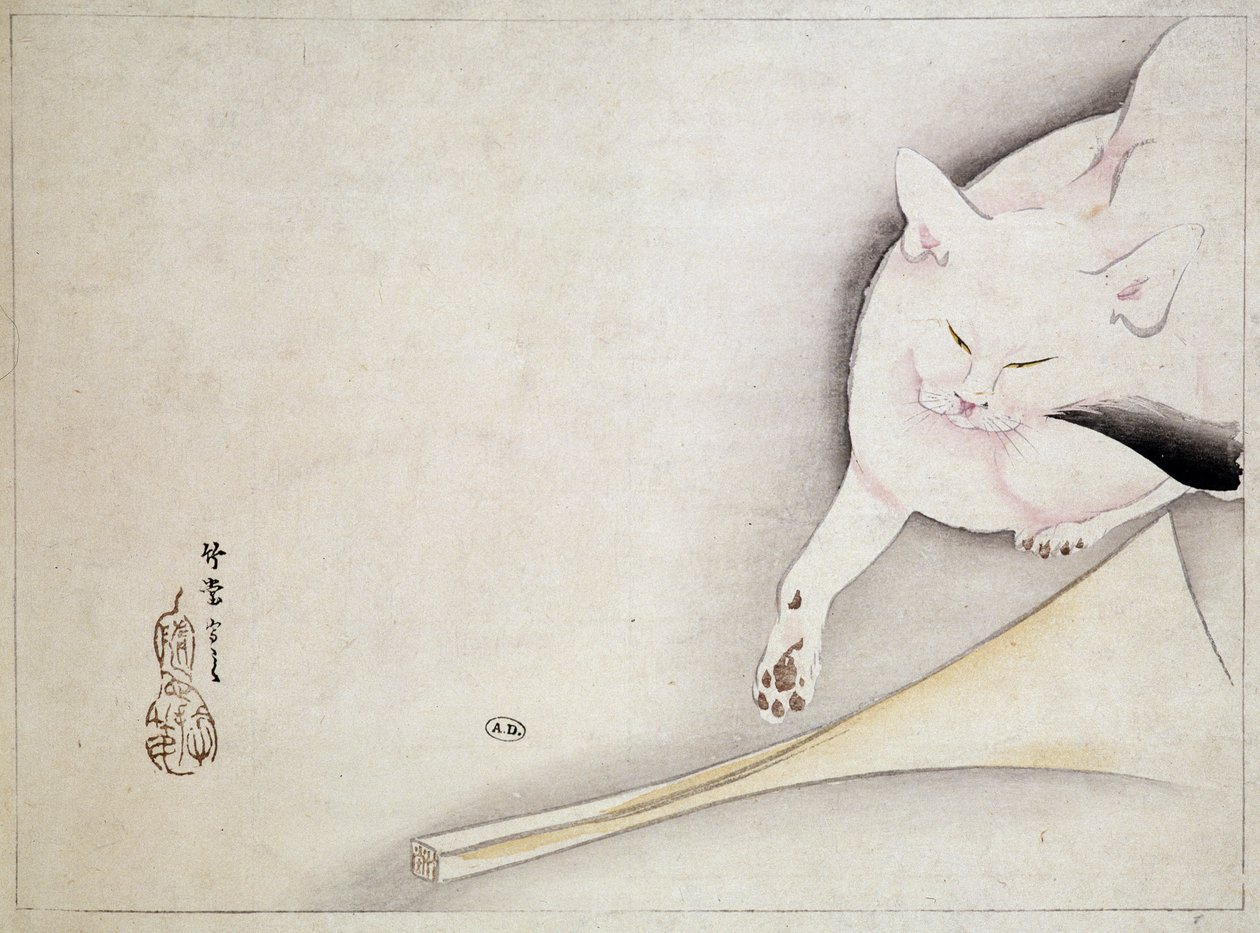 Kat, Japanse tekening door Japanese School