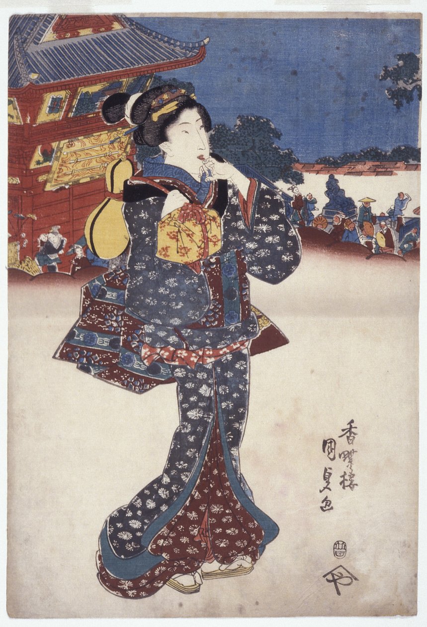 Zonder titel (Een vrouw die reist) door Japanese School