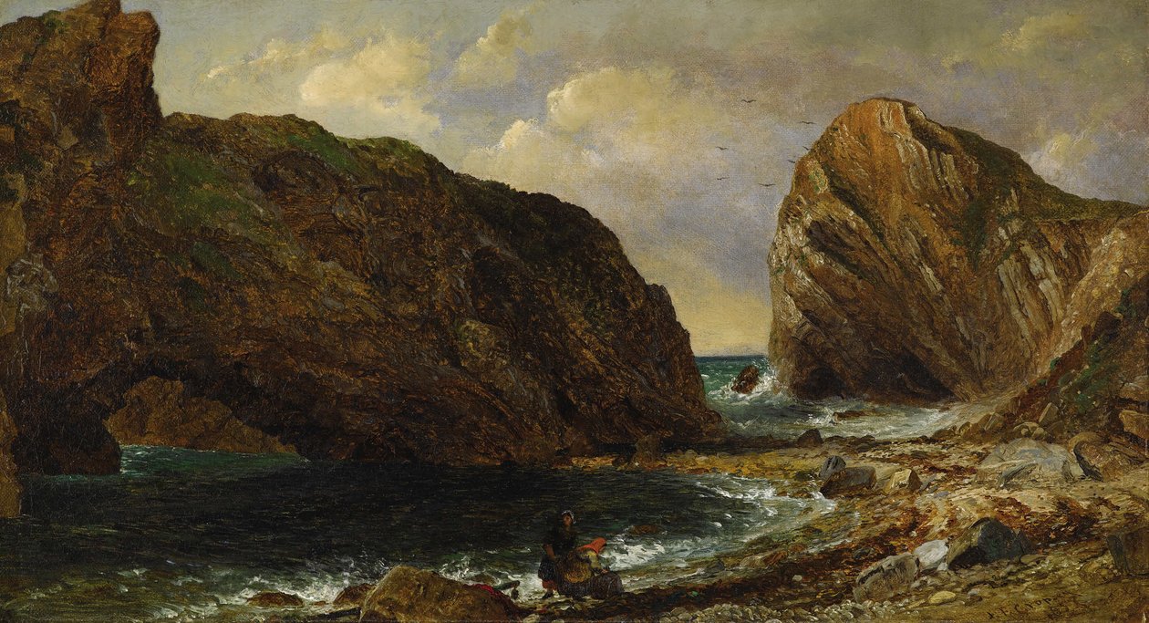 Bij de zee, Lulworth door Jasper Francis Cropsey