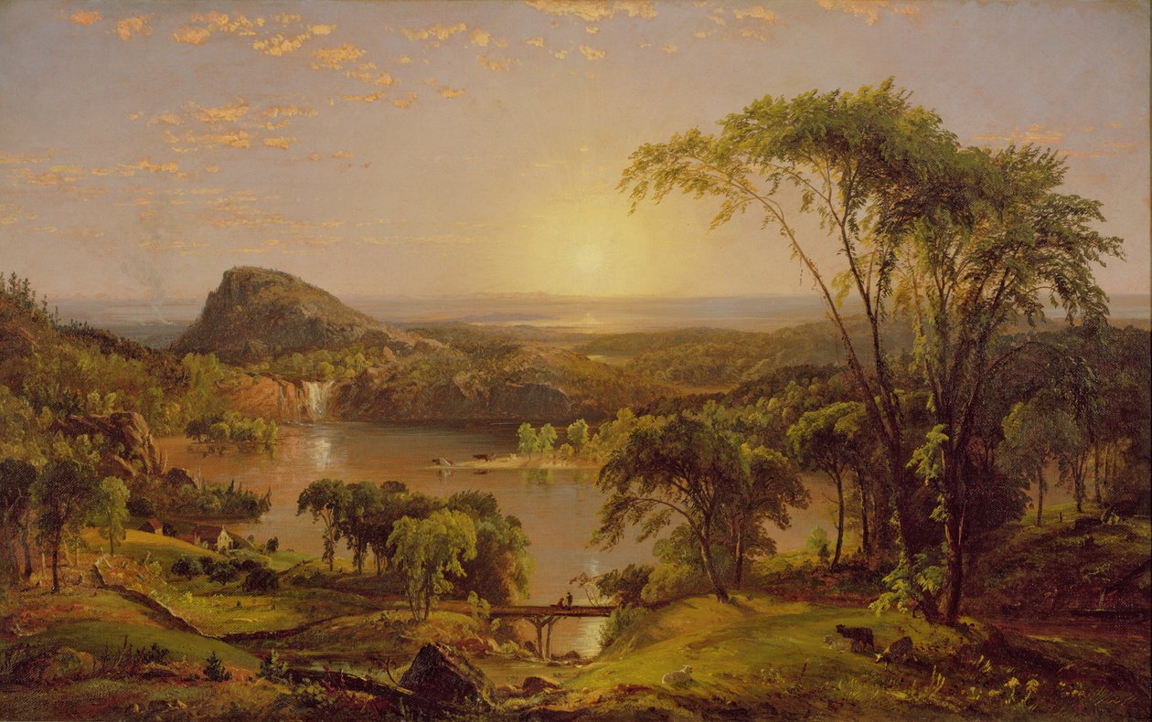 Zomer, Lake Ontario door Jasper Francis Cropsey