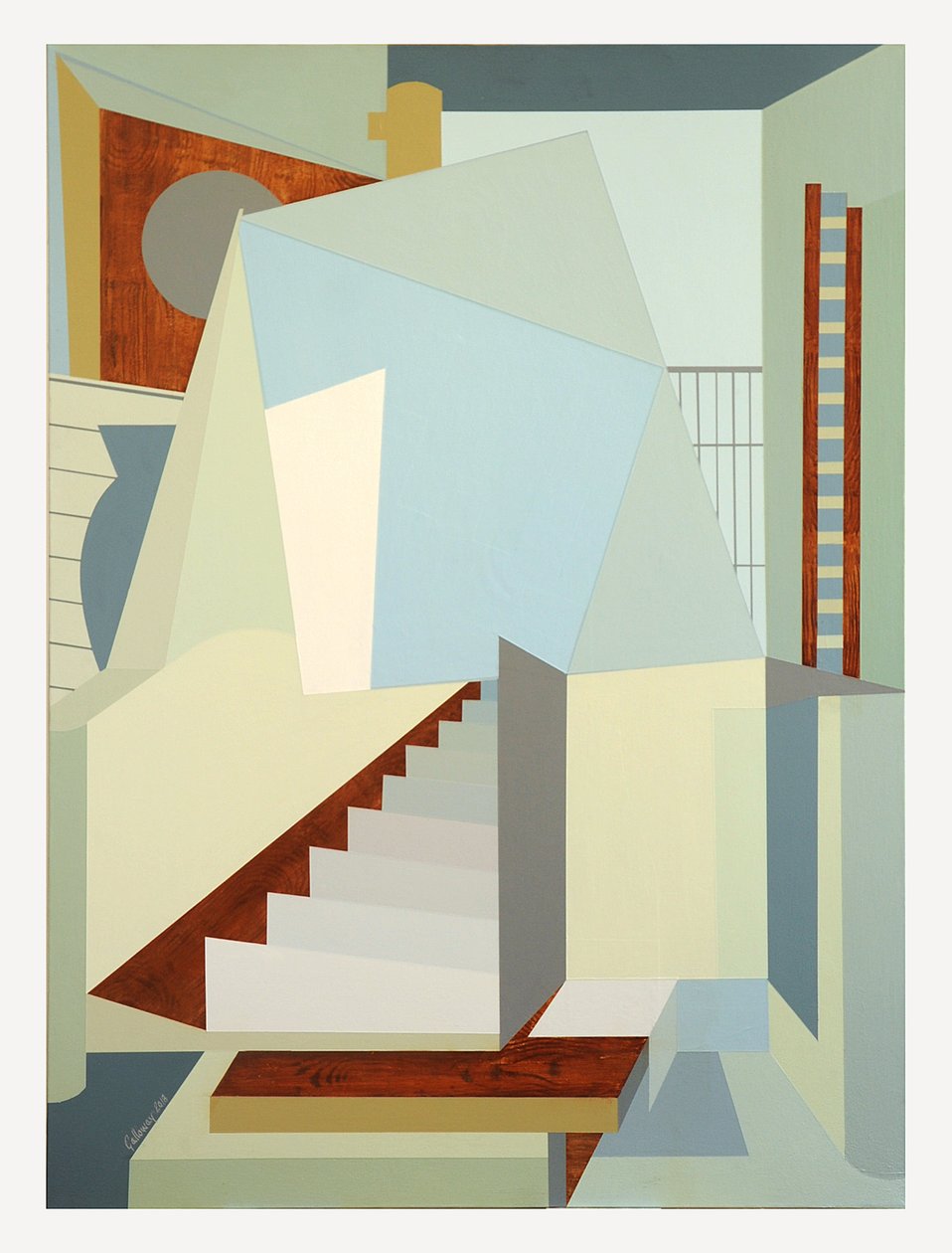 Leeg canvas - De studio door Jasper Galloway