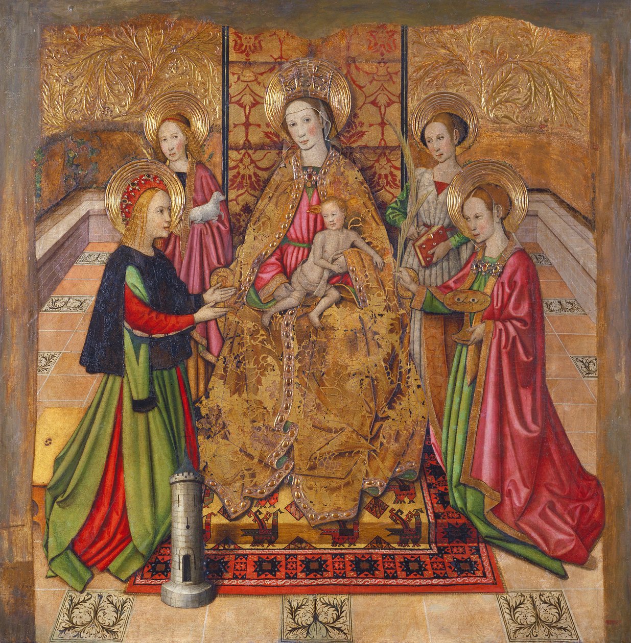 Maagd en Heiligen door Jaume Huguet
