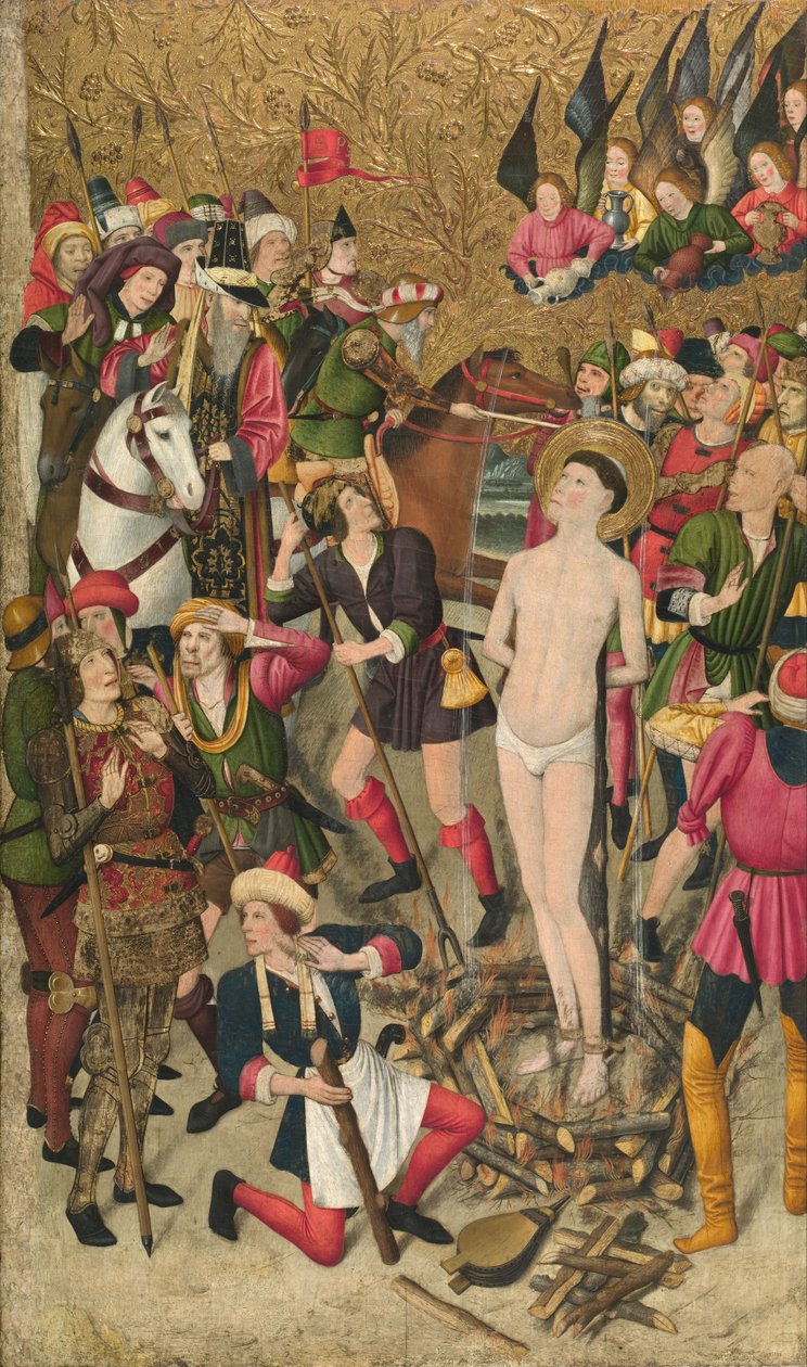 Sint Vincentius op de brandstapel door Jaume Huguet