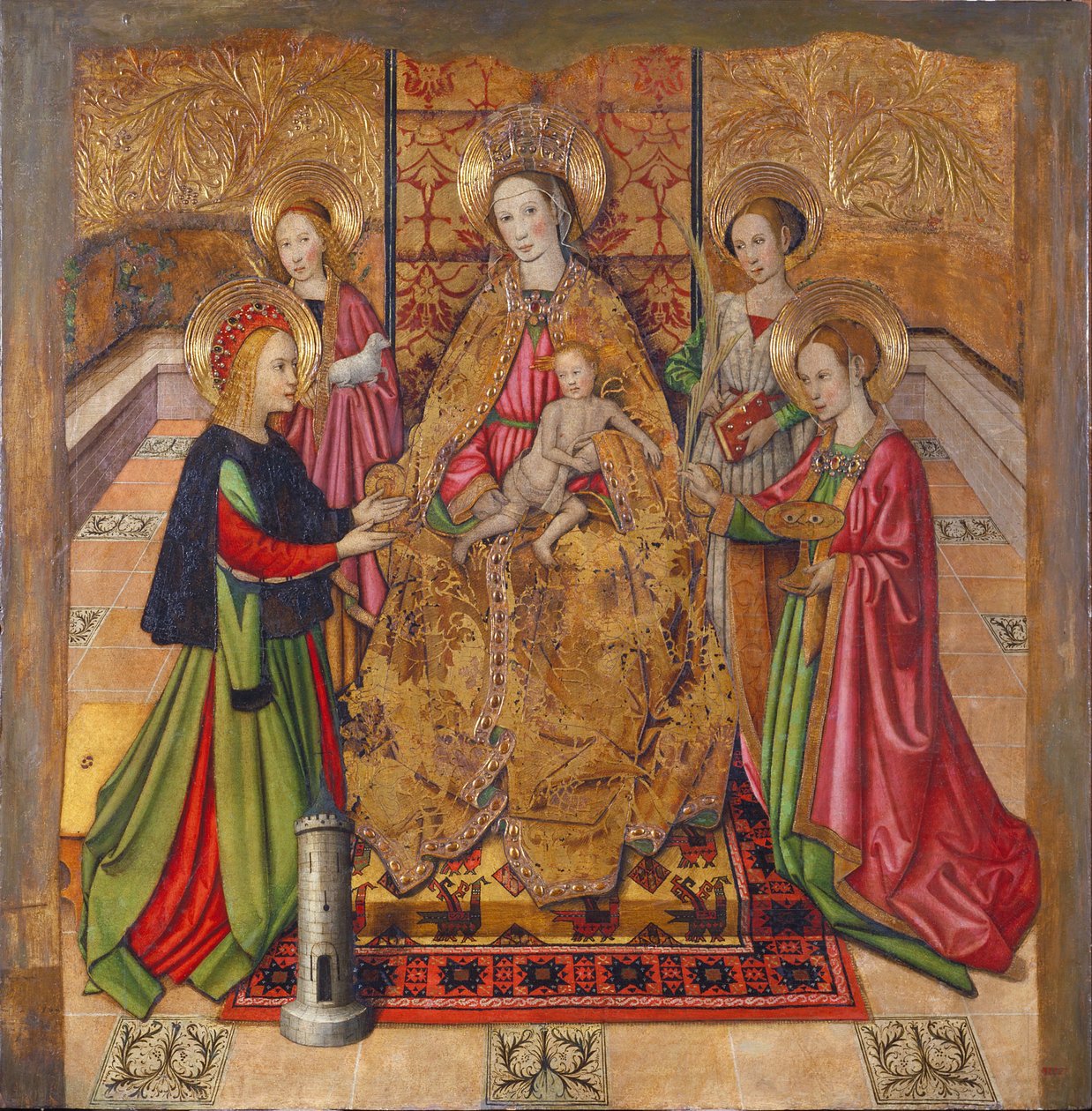 Maagd en Heiligen door Jaume Huguet