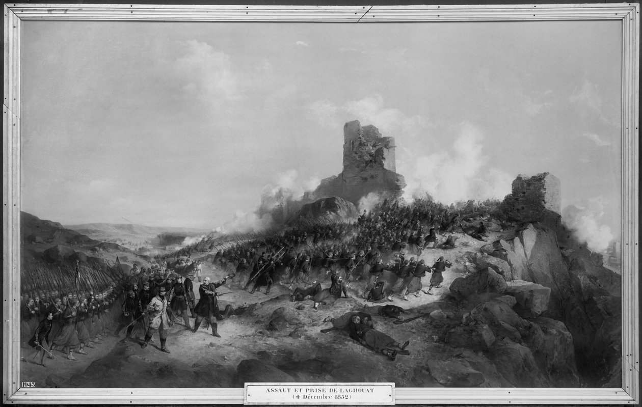 Inname van Laghouat door generaal Pelissier (1794-1864) op 4 december 1852, 1853 door Jean Adolphe Beauce