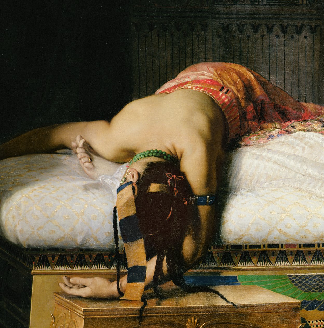 De Dood van Cleopatra, 1874 (detail) door Jean Andre Rixens