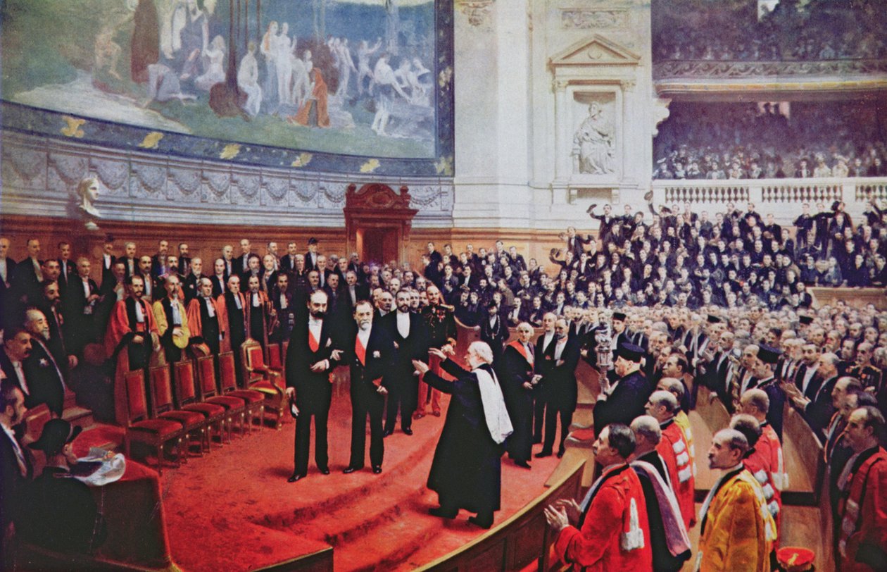 Het Jubileum van Louis Pasteur (1822-95) aan de Sorbonne, 27 december 1892, uit 