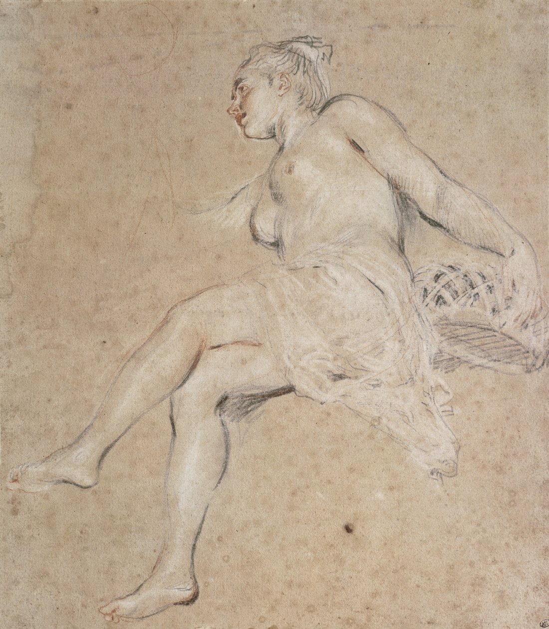 Flora door Jean Antoine Watteau