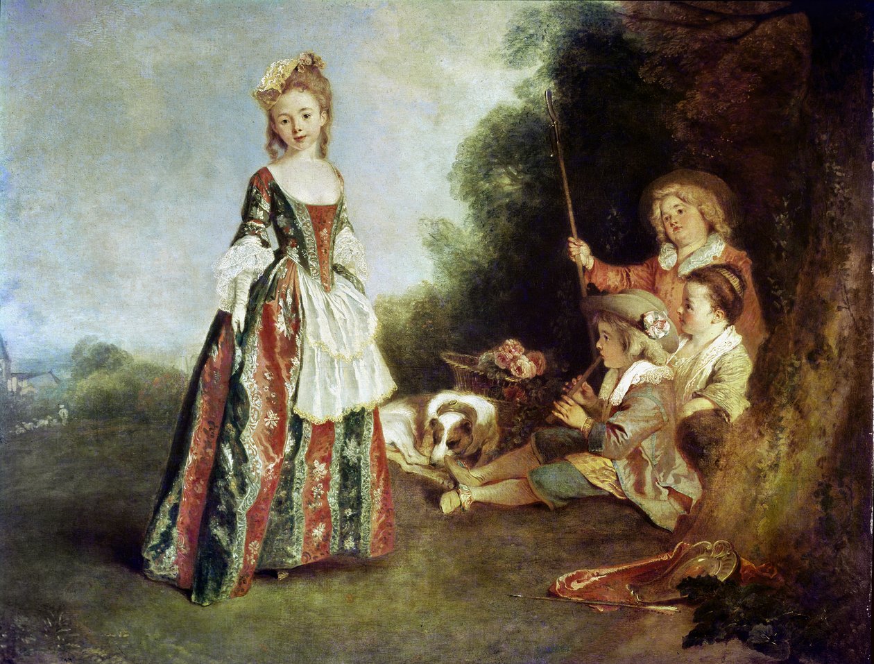 De dans, of Iris, 1719-20 door Jean Antoine Watteau