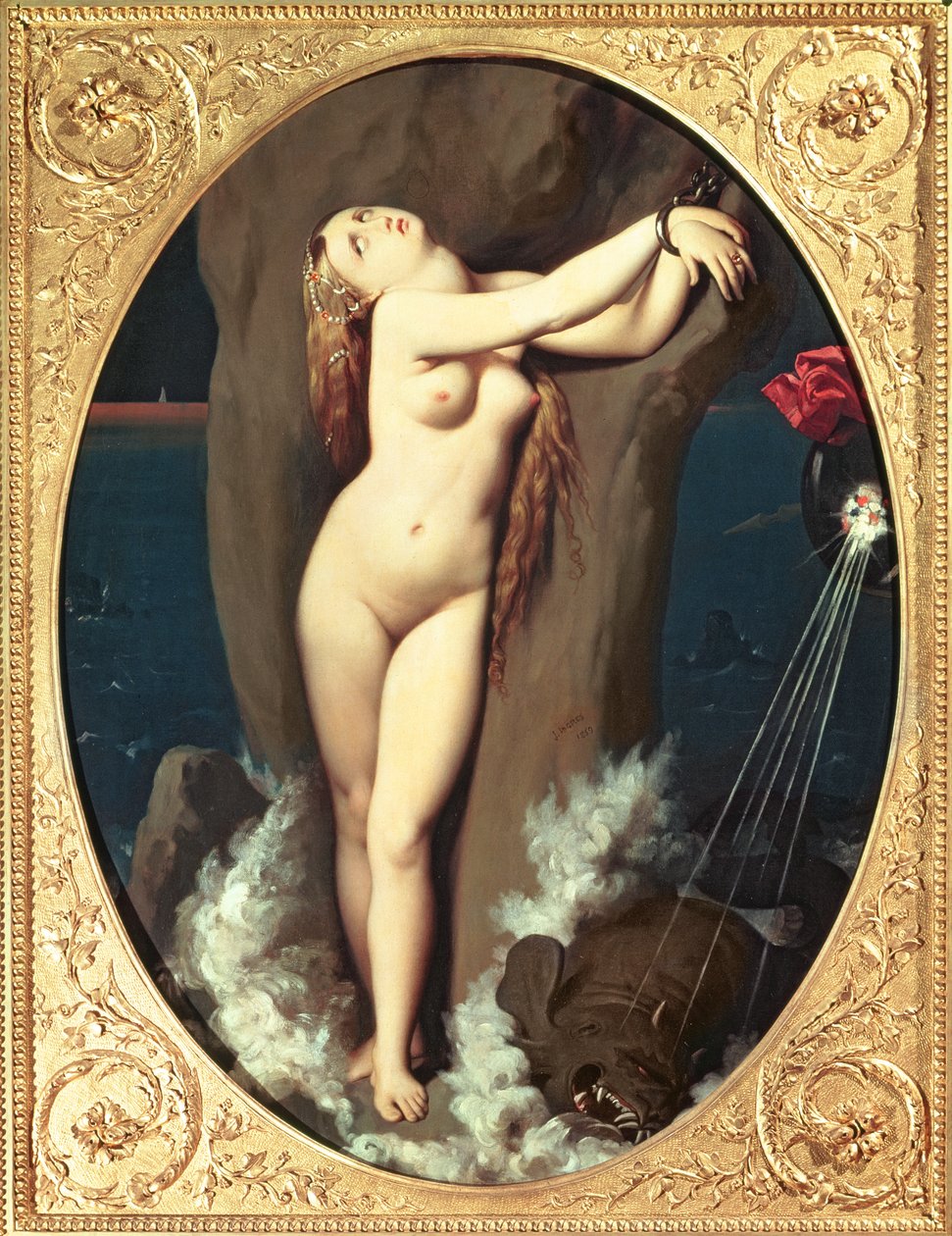 Angelica in kettingen, 1859 door Jean Auguste Dominique Ingres