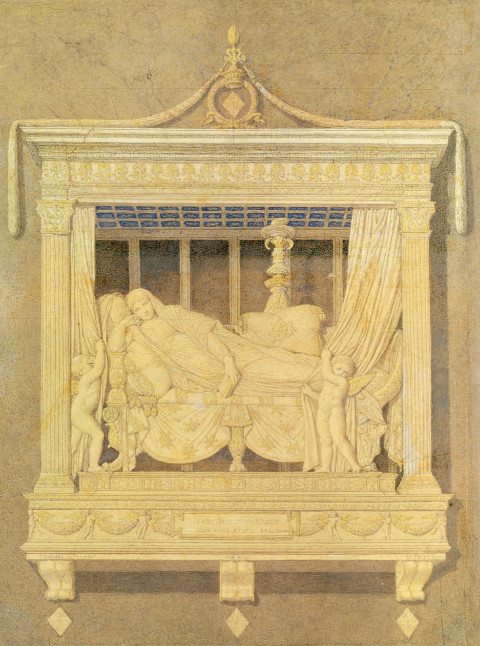 Ontwerp voor het Graf van Lady Montague, 1860 door Jean Auguste Dominique Ingres