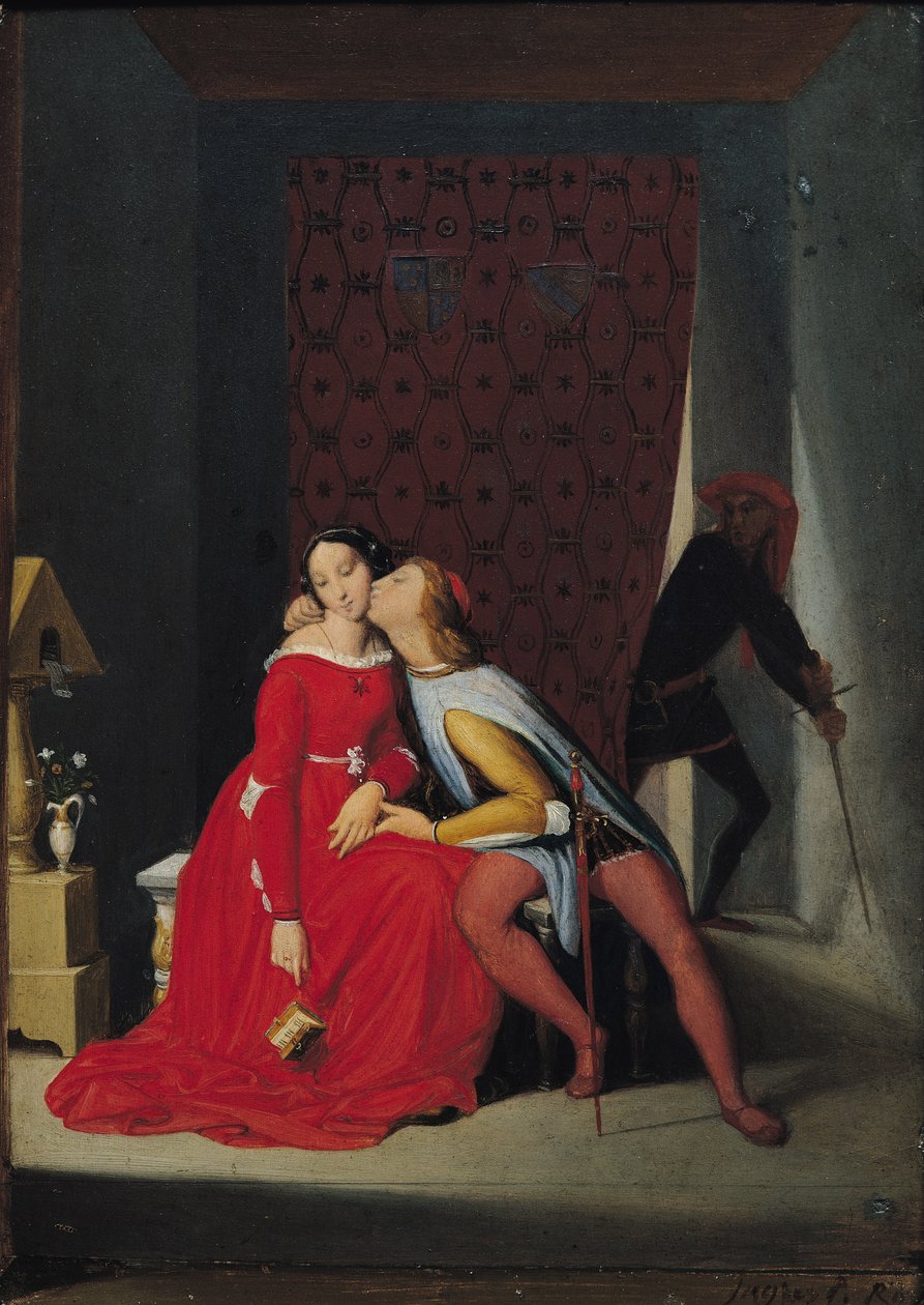 Gianciotto ontdekt Paolo en Francesca, 1814 door Jean Auguste Dominique Ingres