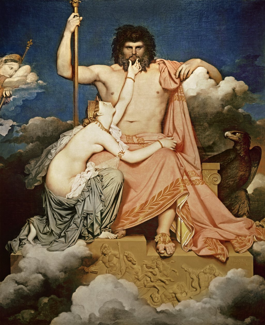 Jupiter en Thetis, 1811 door Jean Auguste Dominique Ingres