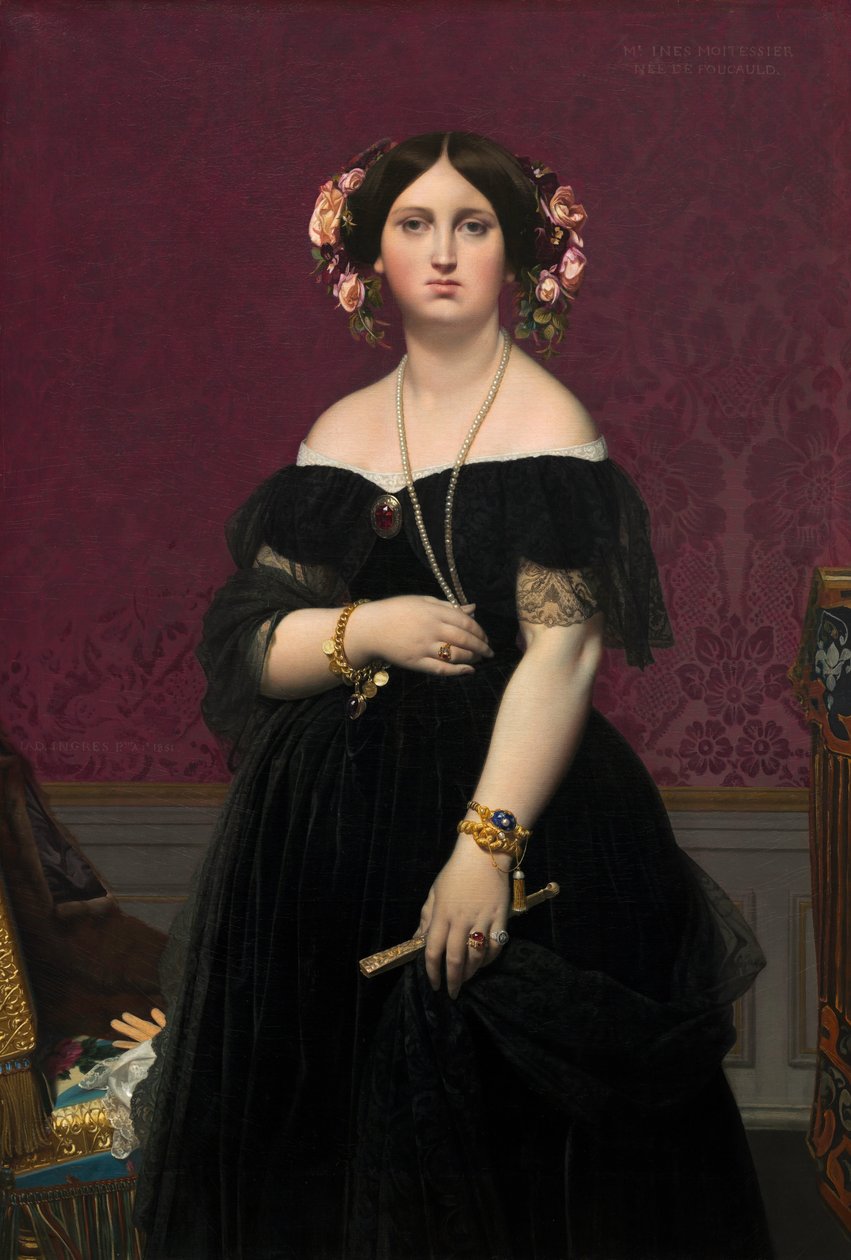 Madame Moitessier door Jean Auguste Dominique Ingres