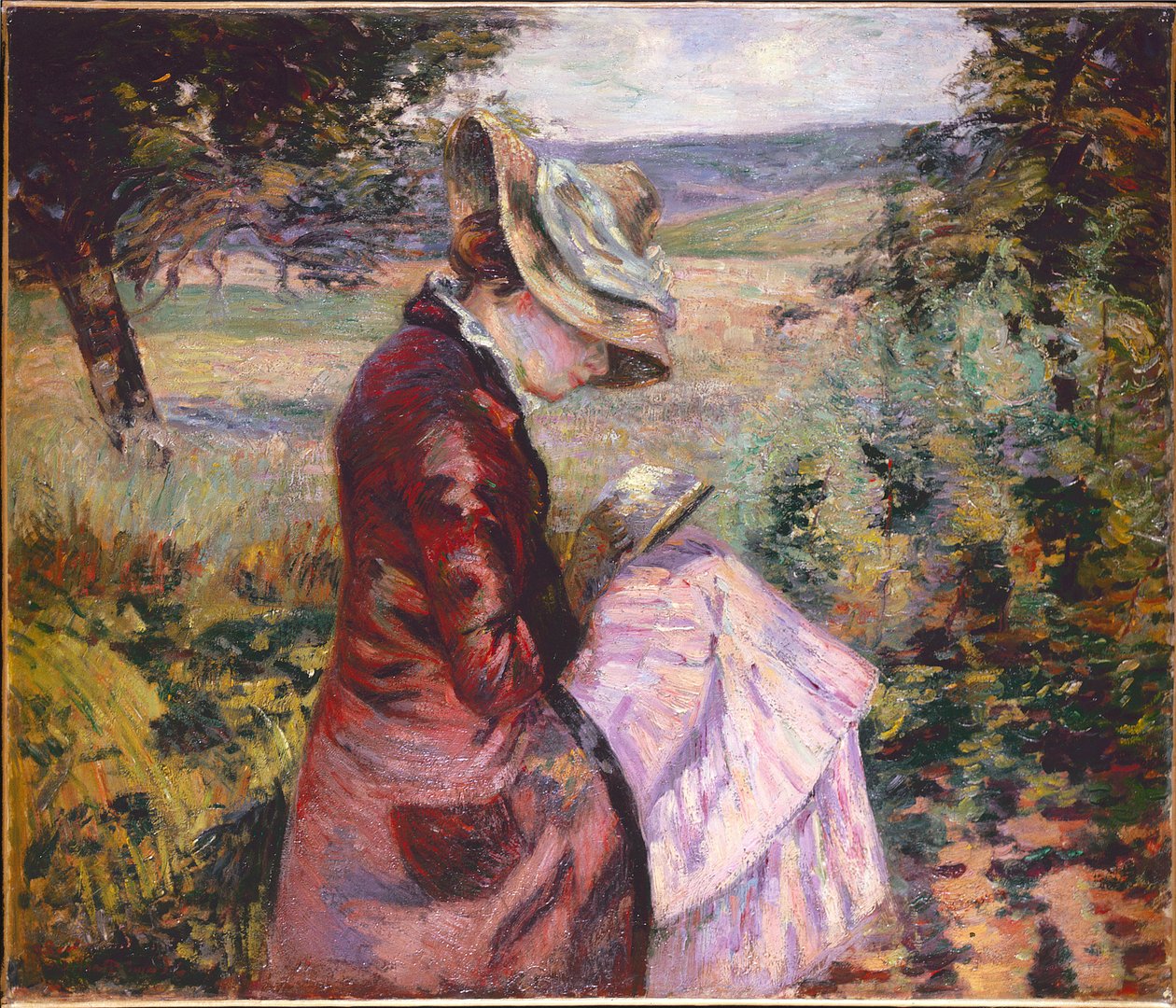 Madame Guillaumin leest, c.1887 door Jean Baptiste Armand Guillaumin