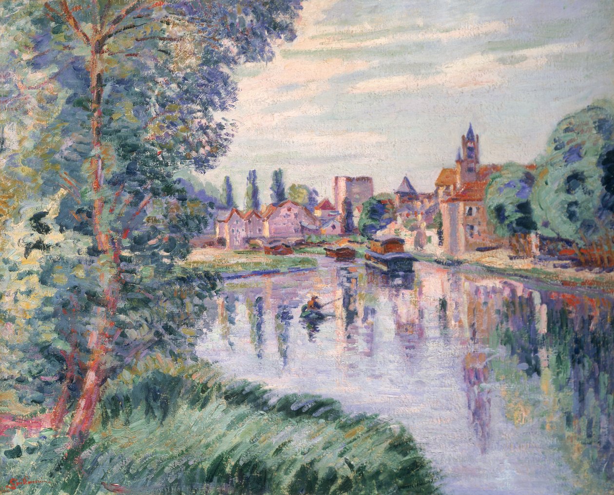Het Oude Samois, ca. 1900 door Jean Baptiste Armand Guillaumin