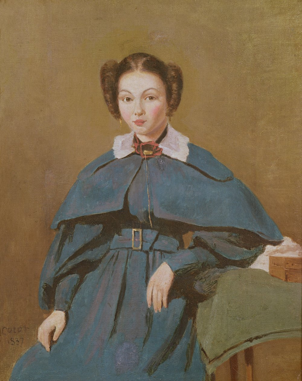 Portret van Madame Baudot, de nicht van de kunstenaar, 1837 door Jean Baptiste Camille Corot