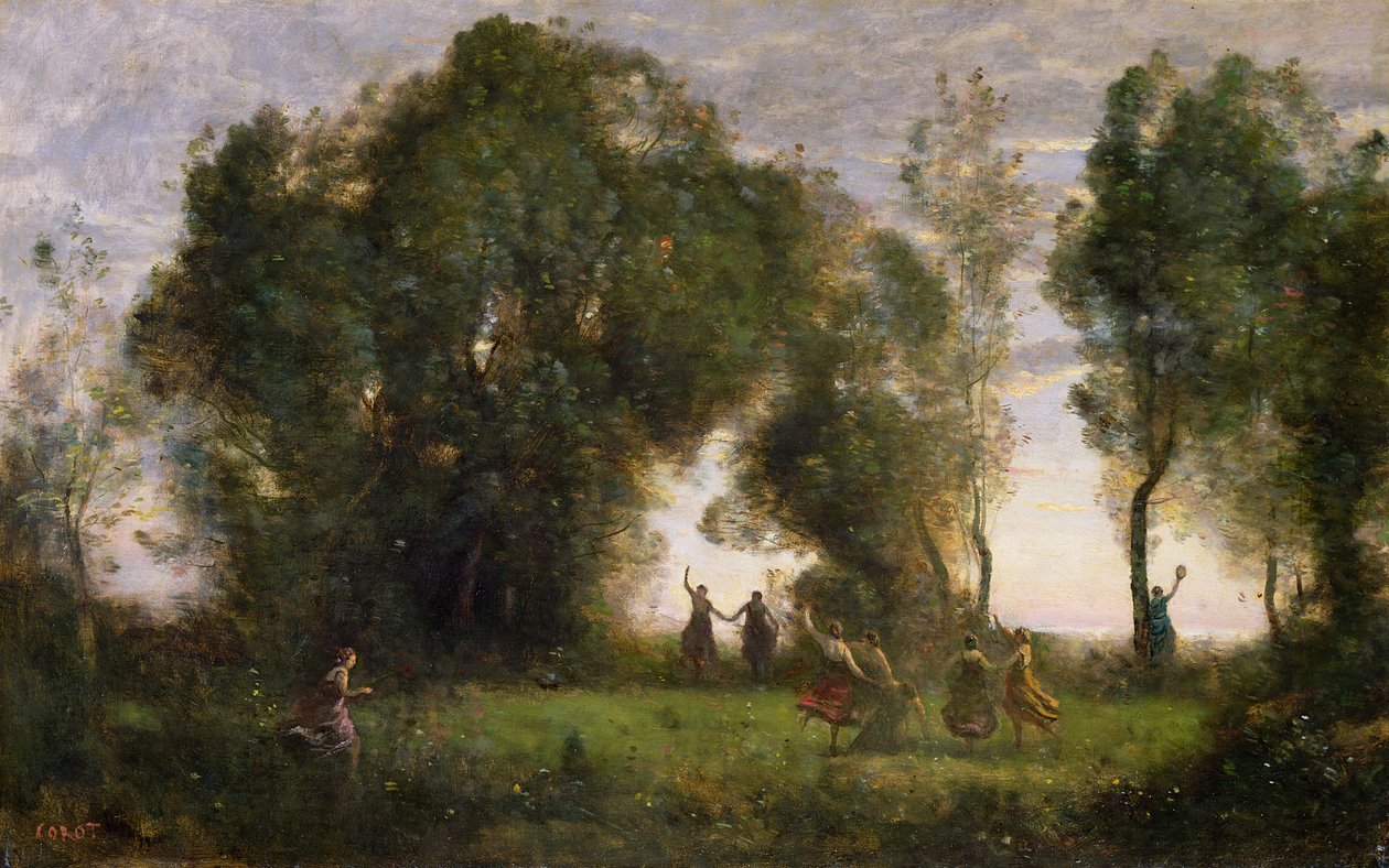 De Dans van de Nimfen door Jean Baptiste Camille Corot