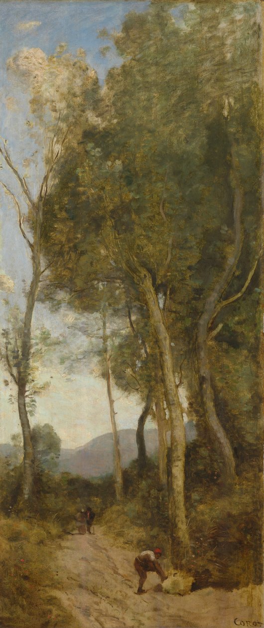 De vier tijden van de dag door Jean Baptiste Camille Corot