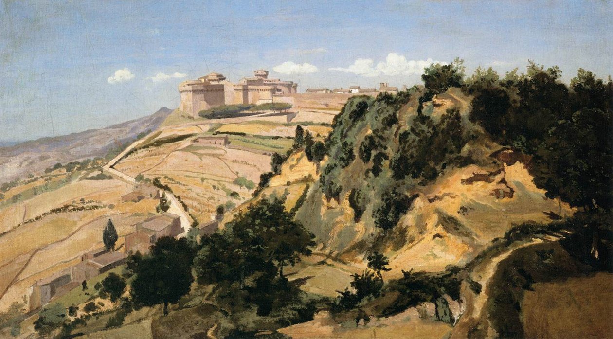 Volterra de citadel door Jean Baptiste Camille Corot