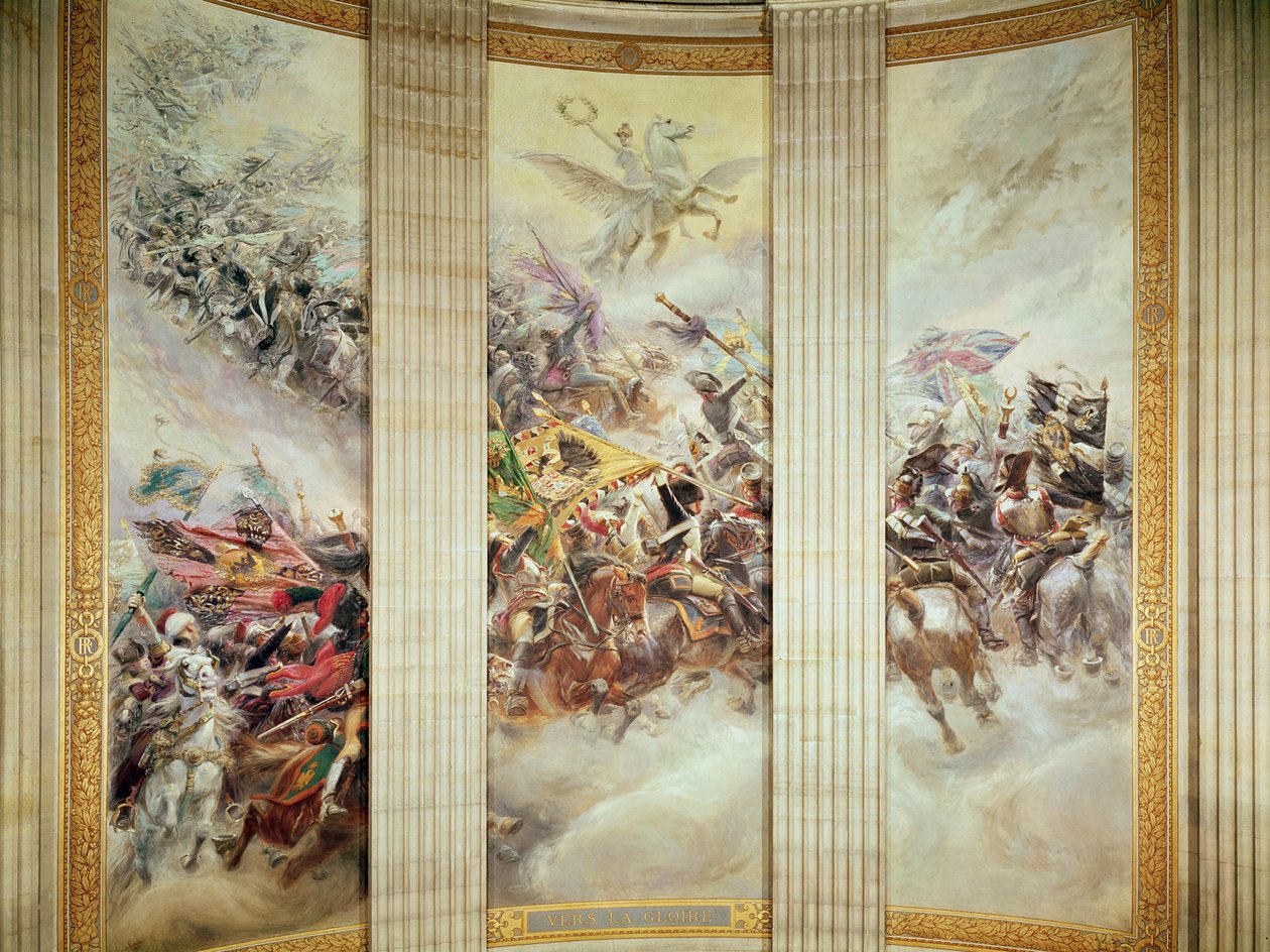 Naar Glorie (muurschildering) door Jean Baptiste Edouard Detaille