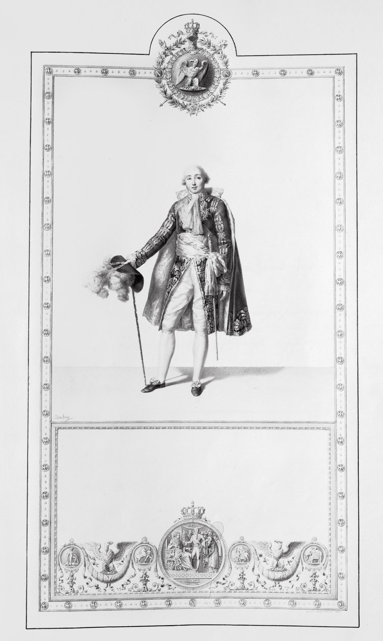 Kostuum van een Maarschalk van het Keizerrijk voor de Kroning van Keizer Napoleon I en Keizerin Josephine in Parijs op 2 december 1804, illustratie uit het 
