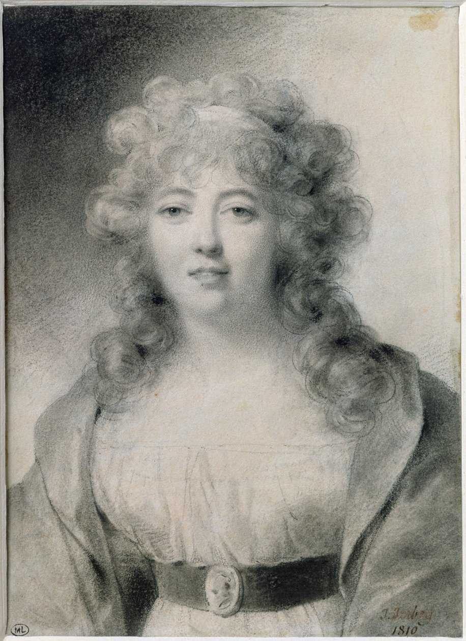 Madame de Staël (1766-1817) 1810 door Jean Baptiste Isabey