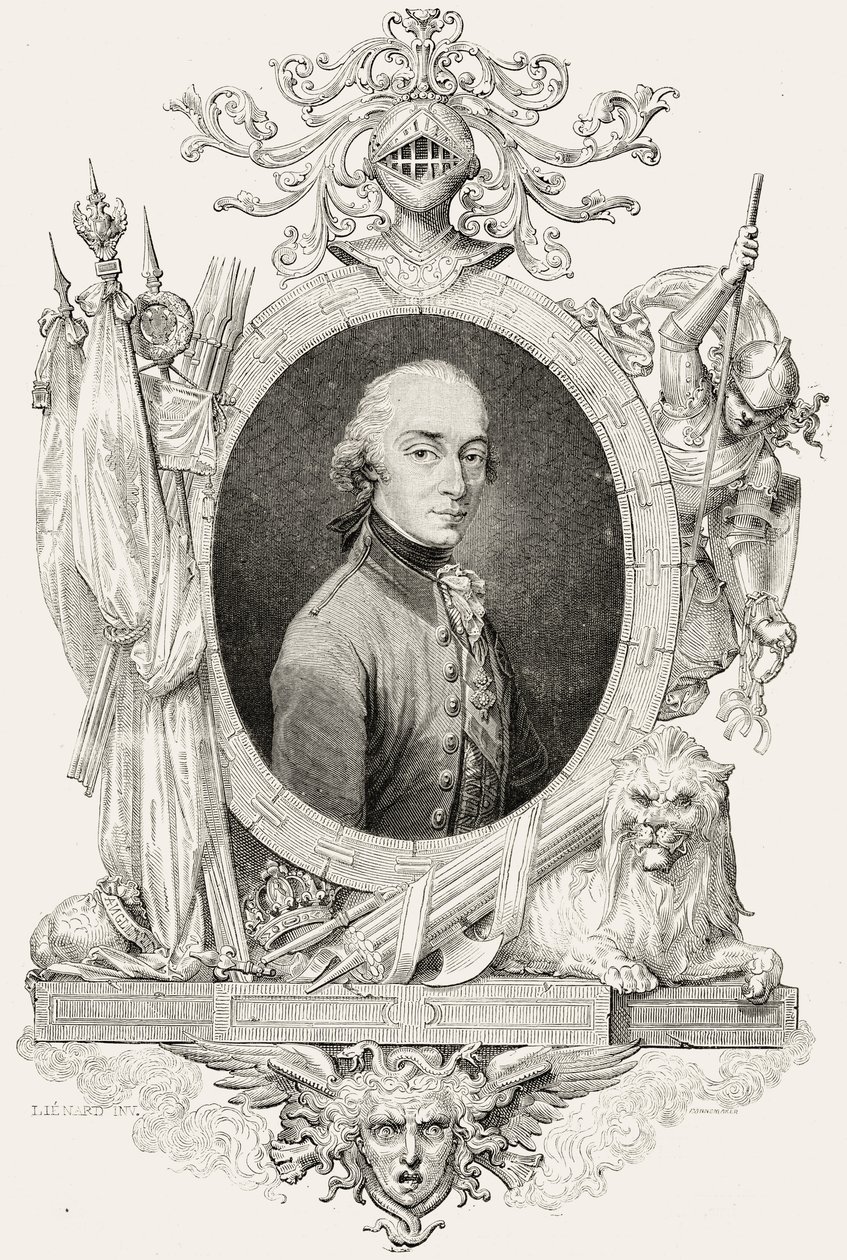 Portret van Charles Edward Stuart (1720-88) de Jonge Pretendent, gegraveerd door Stephane Pannemaker (1847-1930) door Jean Baptiste Lienard