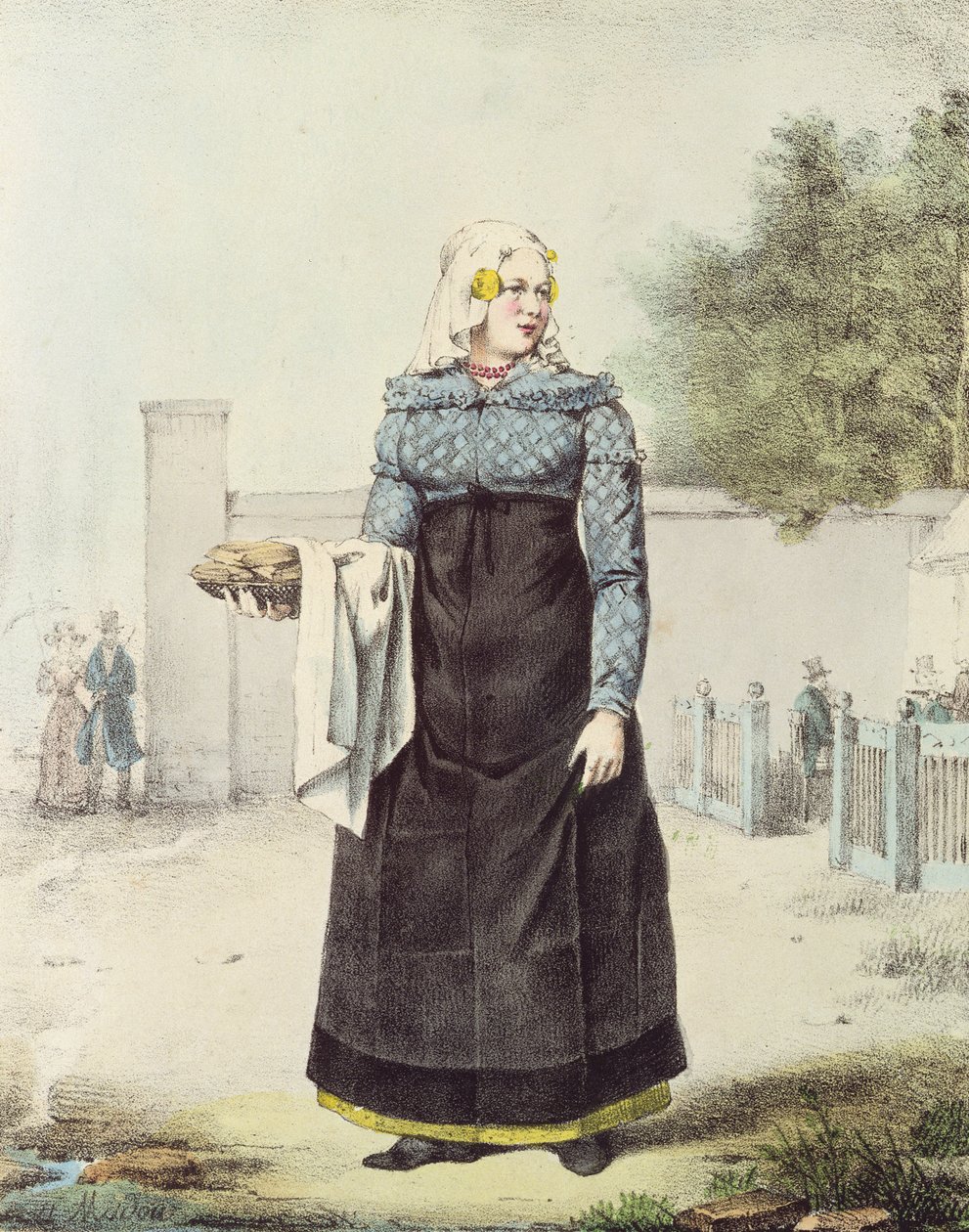 Een Friese wafelkraam door Jean Baptiste Madou