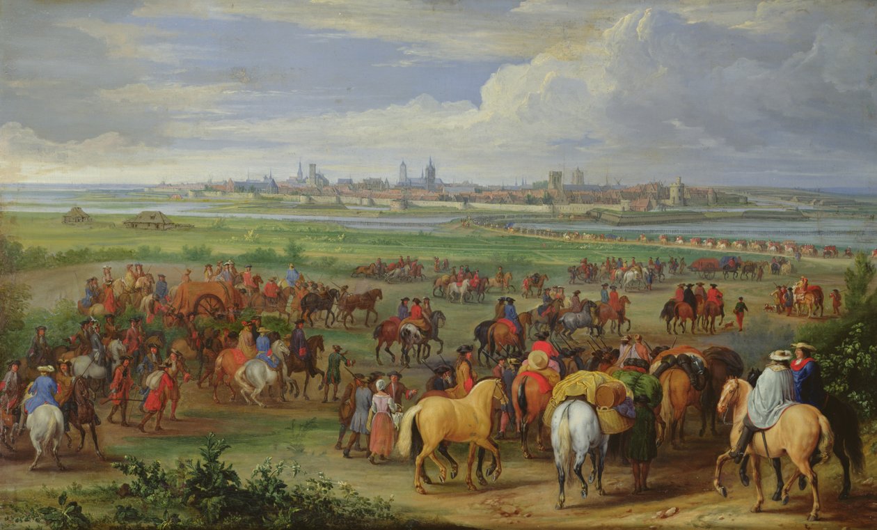 De intocht van het Franse leger in Ieper, 1678 door Jean Baptiste Martin