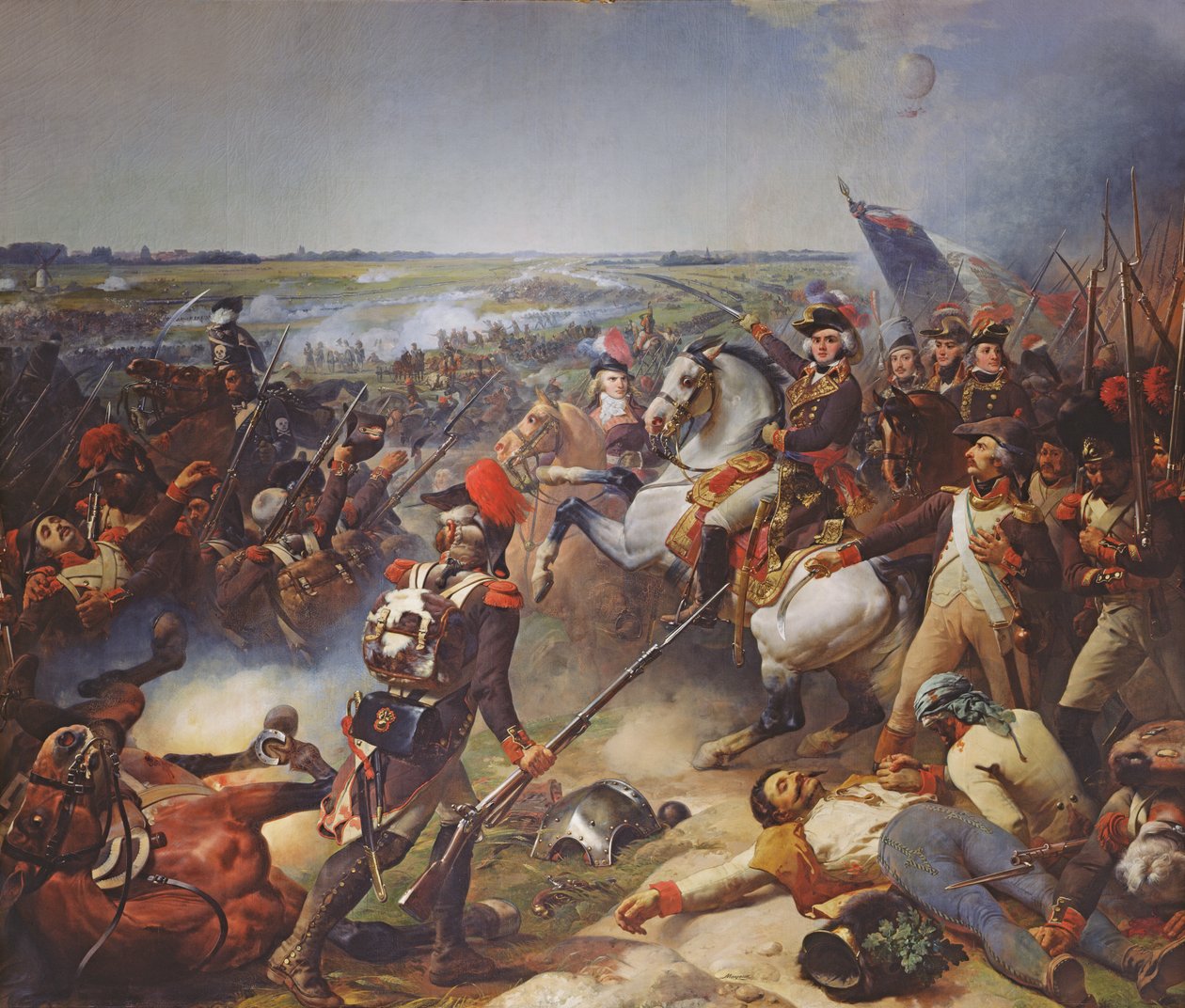 Slag bij Fleurus, 26 juni 1794 door Jean Baptiste Mauzaisse