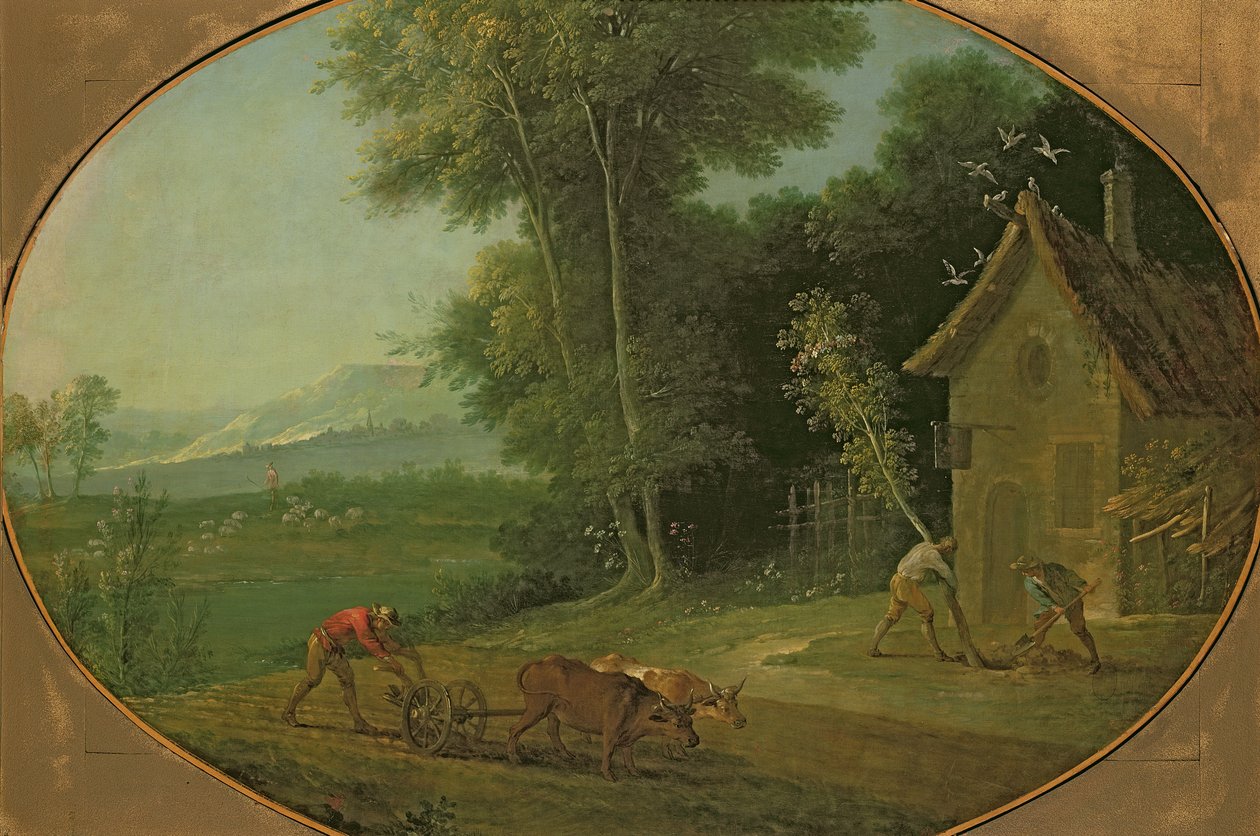 Landschap in de lente, 1749 door Jean Baptiste Oudry