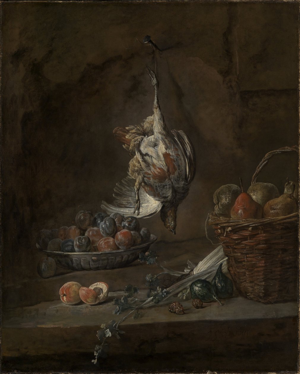 Stilleven met dode fazant door Jean Baptiste Simeon Chardin