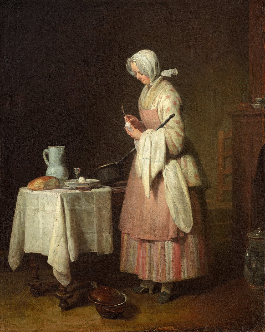 De Attente Verpleegster door Jean Baptiste Simeon Chardin