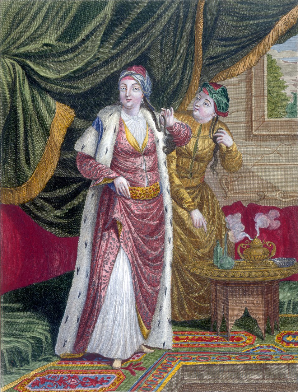 De Sultana Asseki, ca. 1708 door Jean Baptiste Vanmour