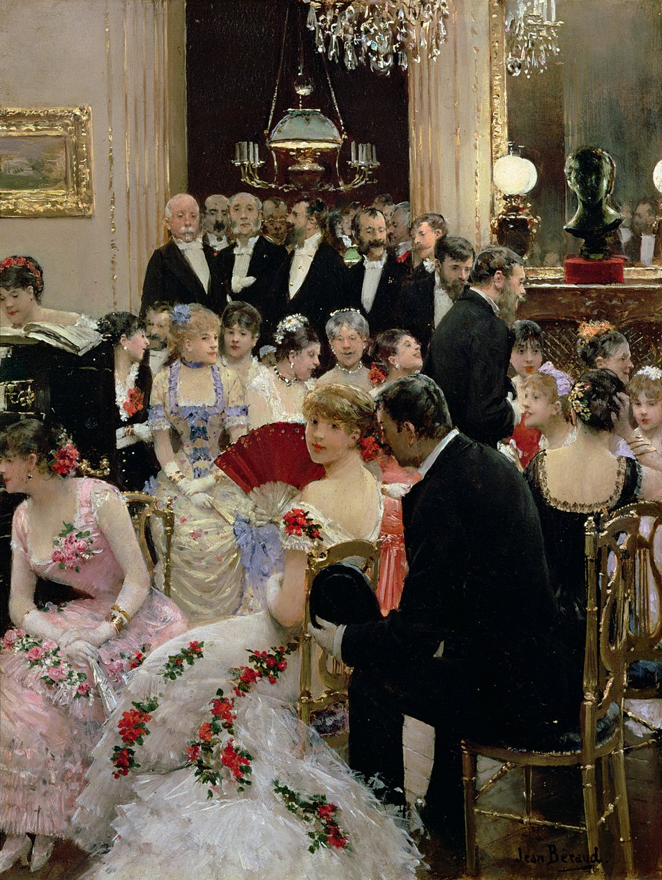 De Soiree, c.1880 door Jean Beraud