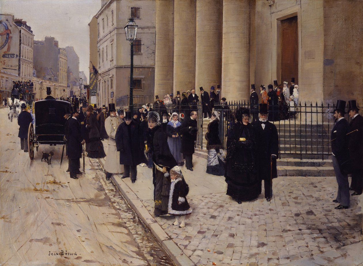 De kerk van Saint-Philippe-du-Roule, Parijs door Jean Beraud