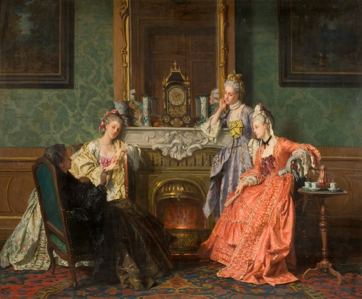 Middagthee, 1879 door Jean Carolus